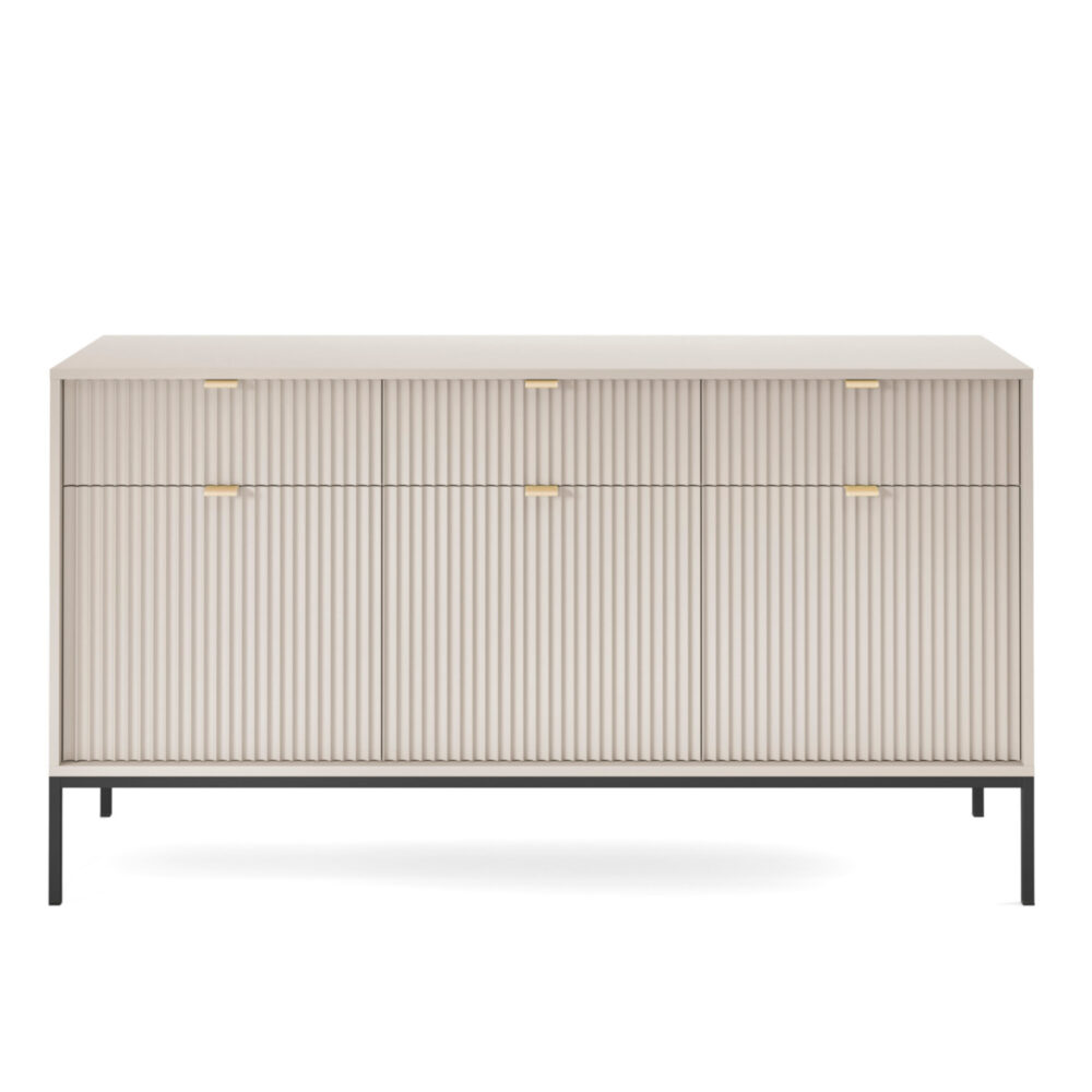 Kommode NANAIMO KSZ154 - Kaschmir - Goldene Griffe - 3 Schubladen - Breite 154 cm, Höhe 83 cm, Tiefe 39 cm – Bild 7