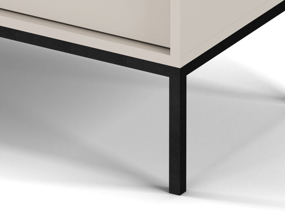 Kommode MONCTON MK104 - Beige - Metallgriffe - Breite 104 cm, Höhe 125 cm, Tiefe 39 cm – Bild 8