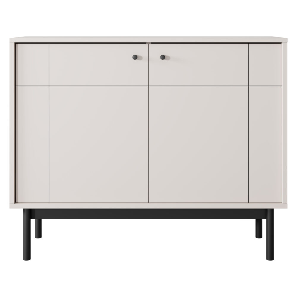 Kommode DIEPPE - Kaschmir - Metallgriffe - Holzbeine - Breite 104 cm, Höhe 83 cm, Tiefe 39 cm – Bild 7