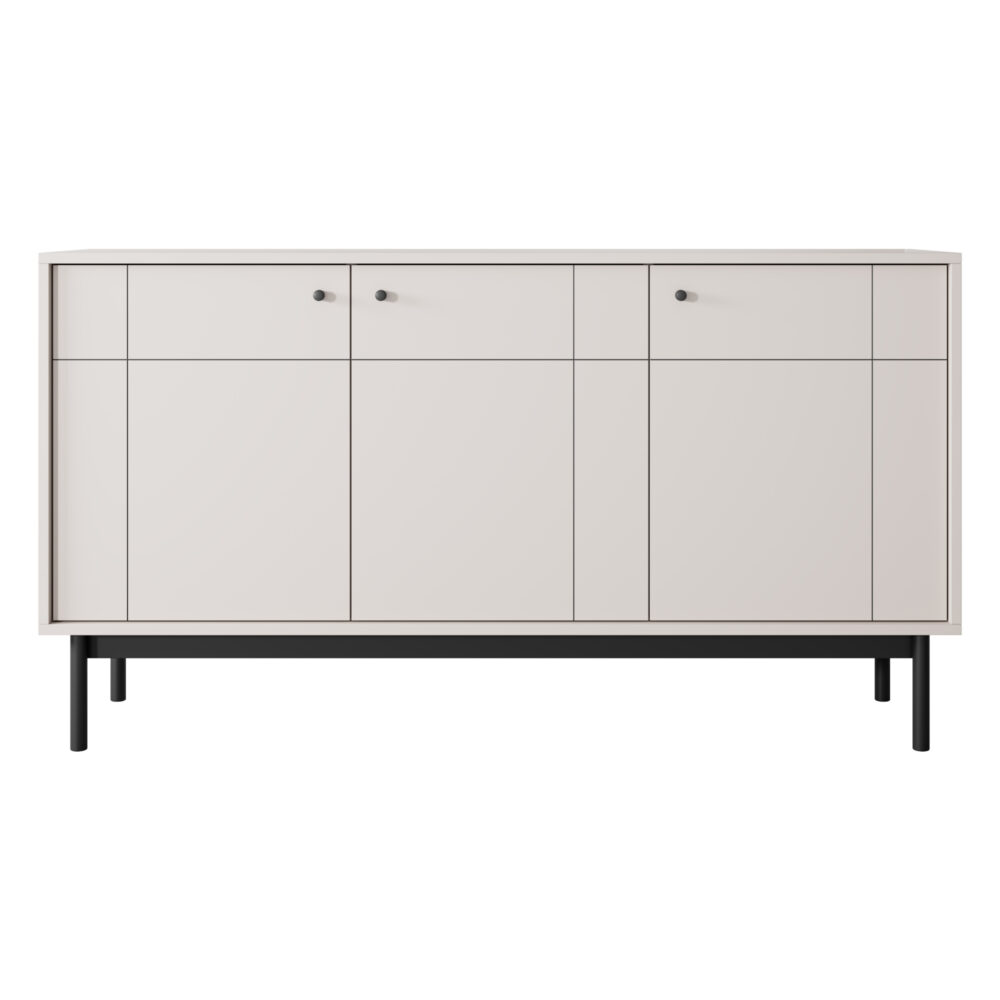 Kommode DIEPPE - Kashmir - Metallgriffe - Holzbeine - Breite 154 cm, Höhe 83 cm, Tiefe 39 cm – Bild 7