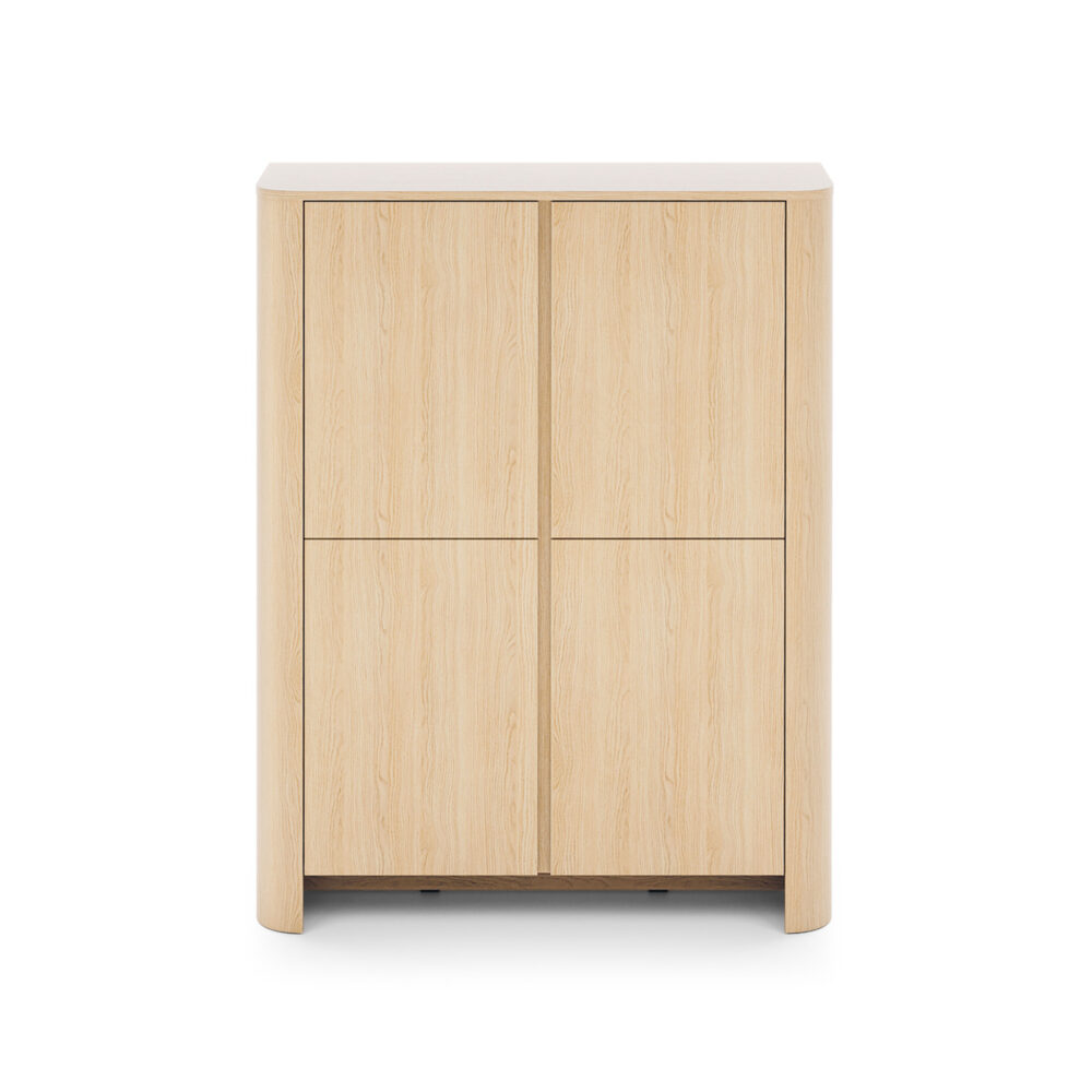 Kommode AMOS K103 - Eiche - Abgerundet - Sanftes Schließen - Breite 103 cm, Höhe 132 cm, Tiefe 39 cm – Bild 7