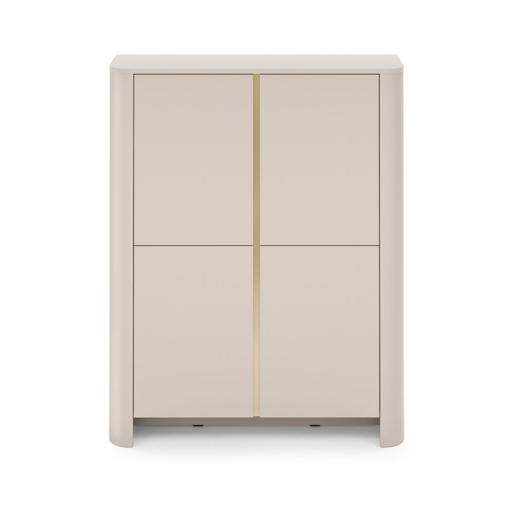 Kommode AMOS K103 - Kaschmir - Abgerundet - Sanftes Schließen - Breite 103 cm, Höhe 132 cm, Tiefe 39 cm – Bild 7