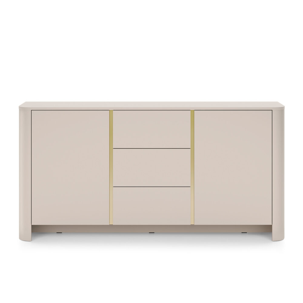 Kommode AMOS KSZ168 - Kaschmir - Abgerundet - Sanftes Schließen - Schubladen - Breite 103 cm, Höhe 132 cm, Tiefe 39 cm – Bild 7