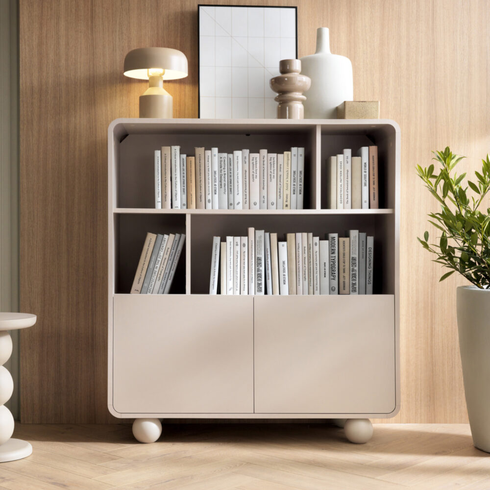 Standregal KAMLOOPS - Kaschmir - Abgerundet - Breite 108 cm, Höhe 121 cm, Tiefe 39 cm – Bild 2