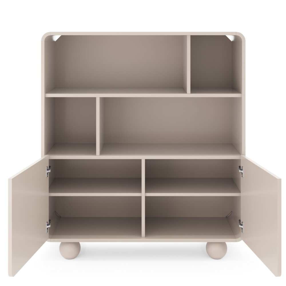 Standregal KAMLOOPS - Kaschmir - Abgerundet - Breite 108 cm, Höhe 121 cm, Tiefe 39 cm – Bild 4