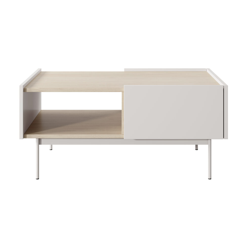 Couchtisch Kelowna - Kaschmir / Eiche - 2 Schubladen - Breite 97 cm, Höhe 45 cm, Tiefe 65 cm – Bild 7