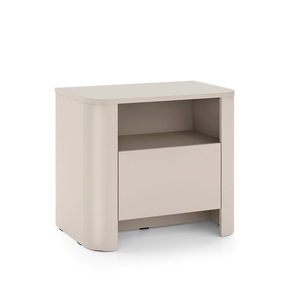 XMEBSKRSTOPI01501201_00.jpg Nachttisch AMOS - Kaschmir - Abgerundet - Sanftes Schließen - 1 Schublade - Breite 58 cm, Höhe 52 cm, Tiefe 39 cm – Bild 1