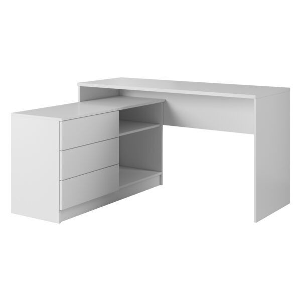 Schreibtisch TOVIK - Weiß matt - mit Schubladen