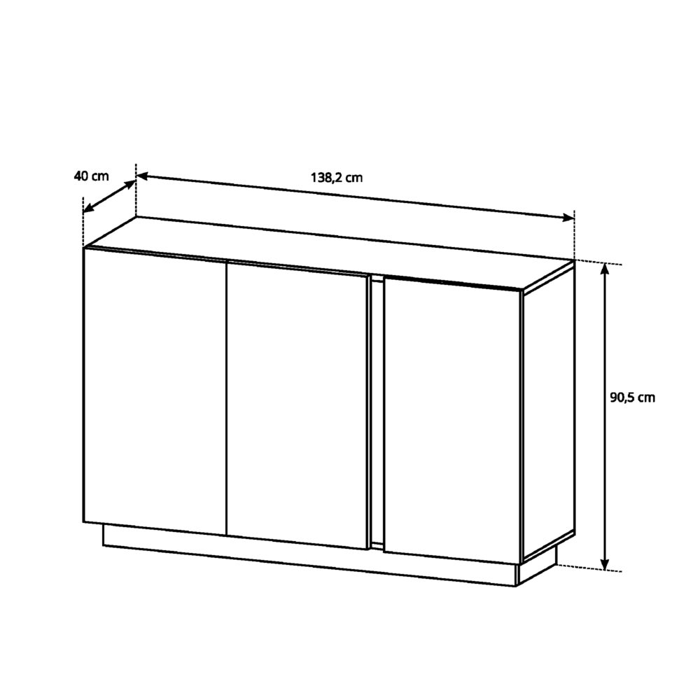 Kommode ANDEBU KOM2 - Eiche - Graphitgrau - Soft-Close – Bild 2