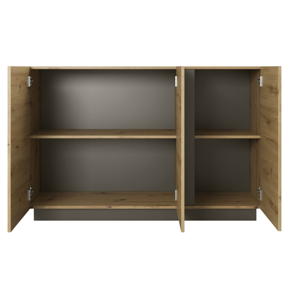 Kommode ANDEBU KOM2 - Eiche - Graphitgrau - Soft-Close – Bild 3