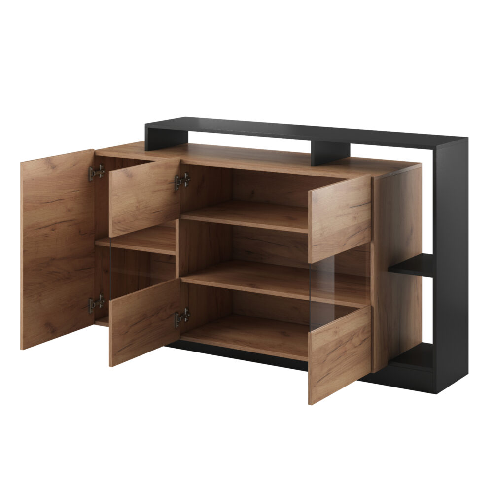 Kommode ALVDAL - Eiche - Anthrazit – Bild 4