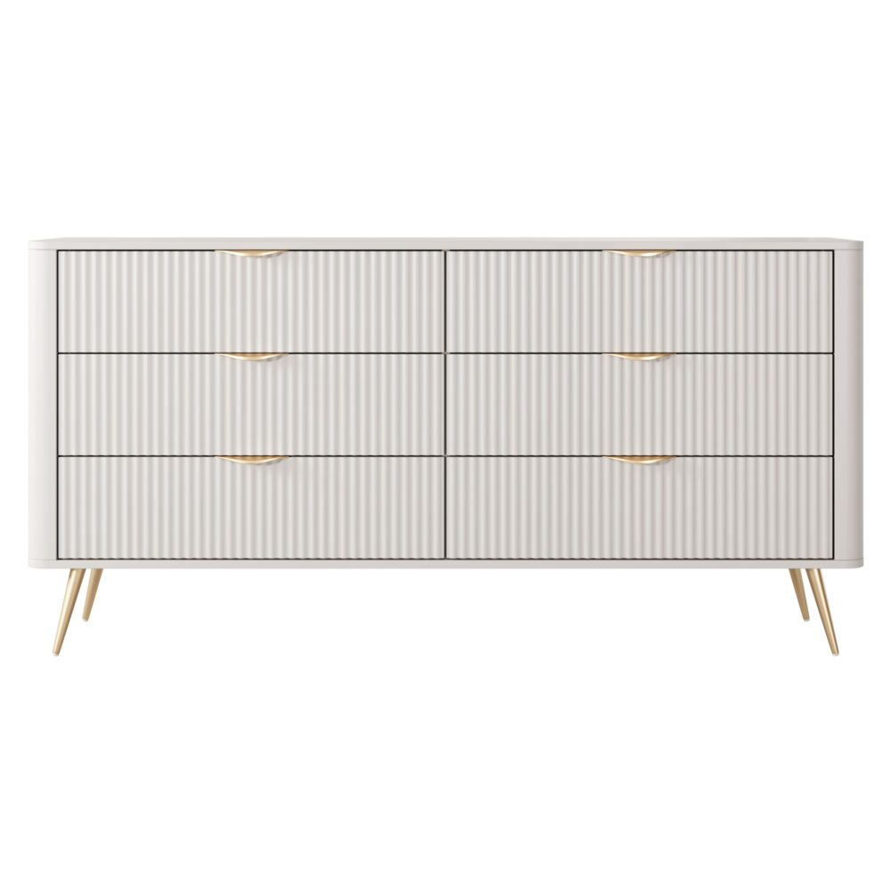 Kommode LEKNES KOM1 - Beige - mit Schubladen – Bild 7