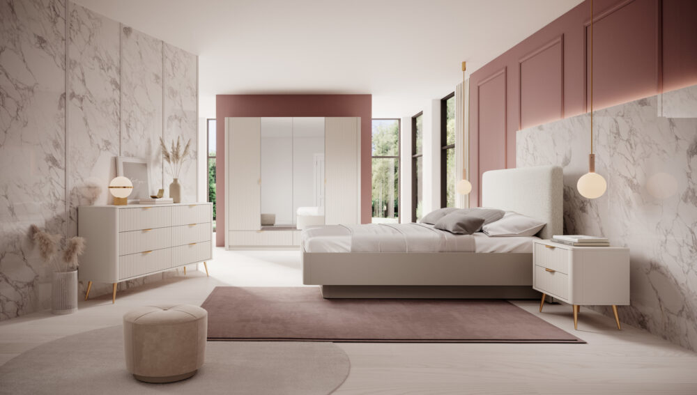 Kommode LEKNES KOM2 - Beige - mit Schubladen – Bild 6