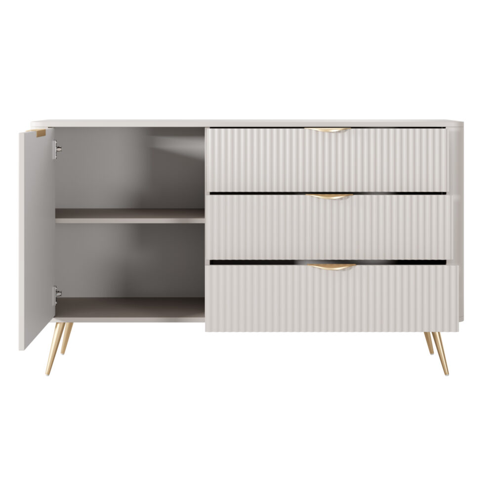 Kommode LEKNES KOM3 - Beige - mit Schubladen – Bild 8