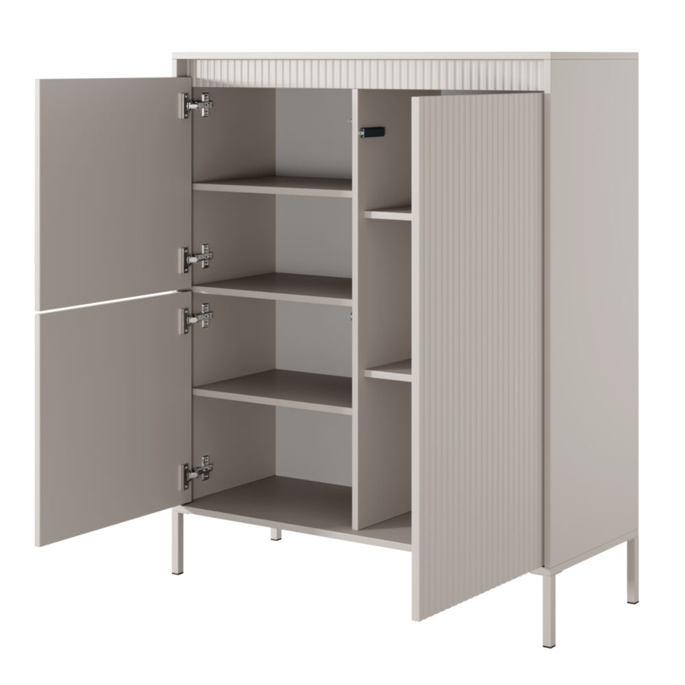 Kommode SELBU KOM1 - Beige - geriffelte Fronten – Bild 4