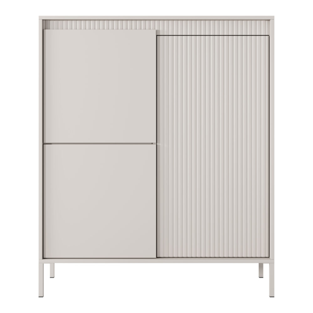 Kommode SELBU KOM1 - Beige - geriffelte Fronten – Bild 7
