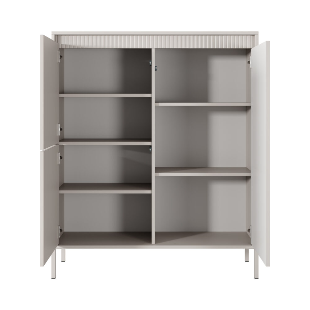 Kommode SELBU KOM1 - Beige - geriffelte Fronten – Bild 8