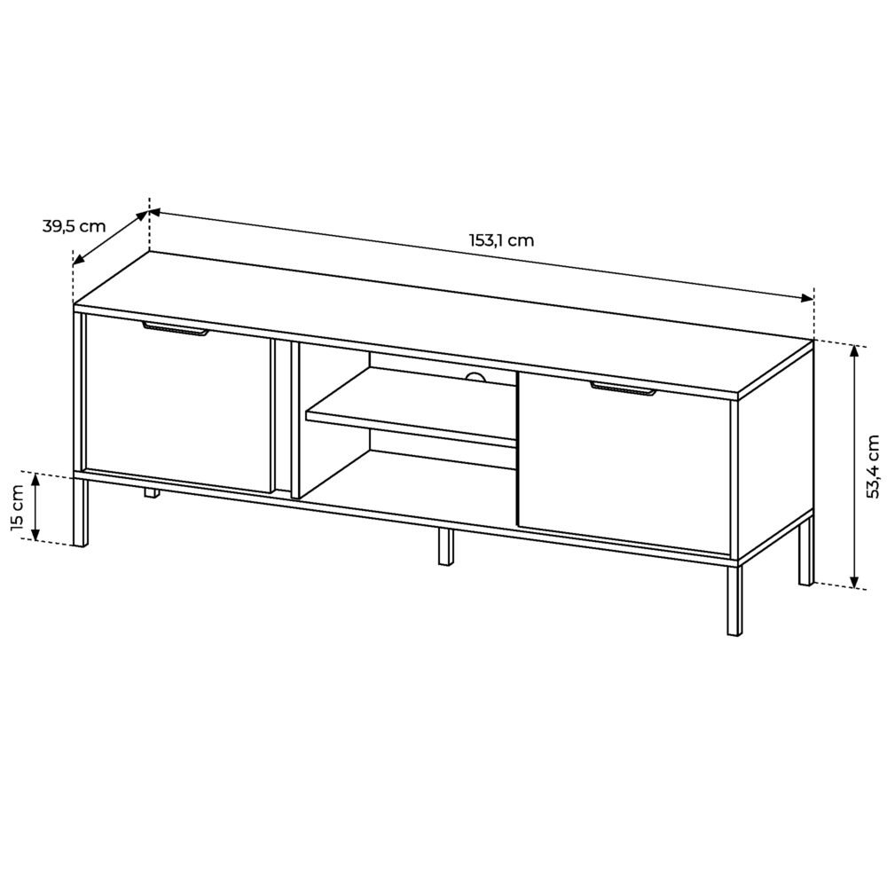 TV-Lowboard LAVIK - Anthrazit - matt – Bild 3