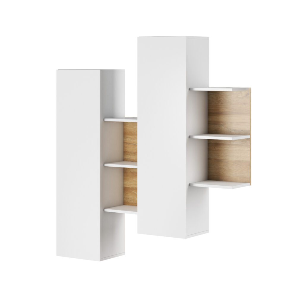 Wohnwand ALVDAL - Eiche - Weiß – Bild 7