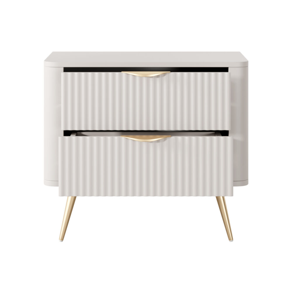 Nachttisch LEKNES - Beige - mit Schubladen – Bild 8