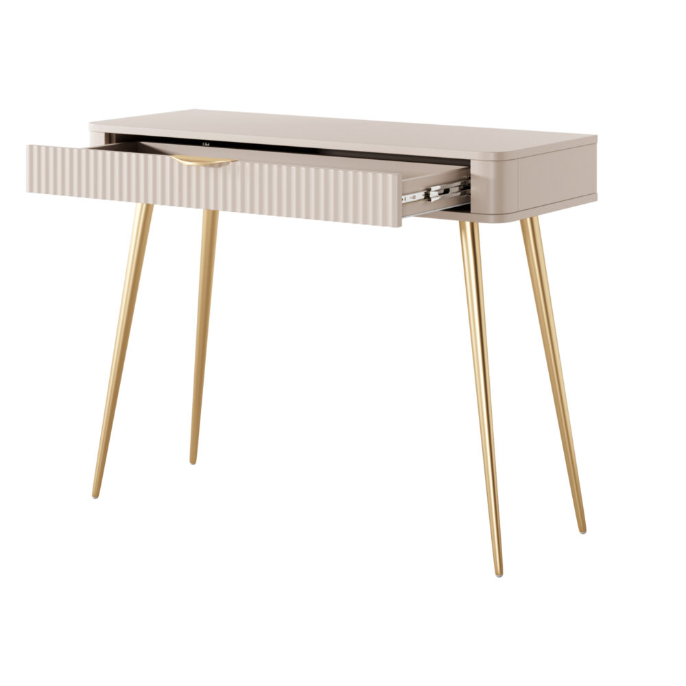 Schminktisch LEKNES - Beige - mit Schublade – Bild 4