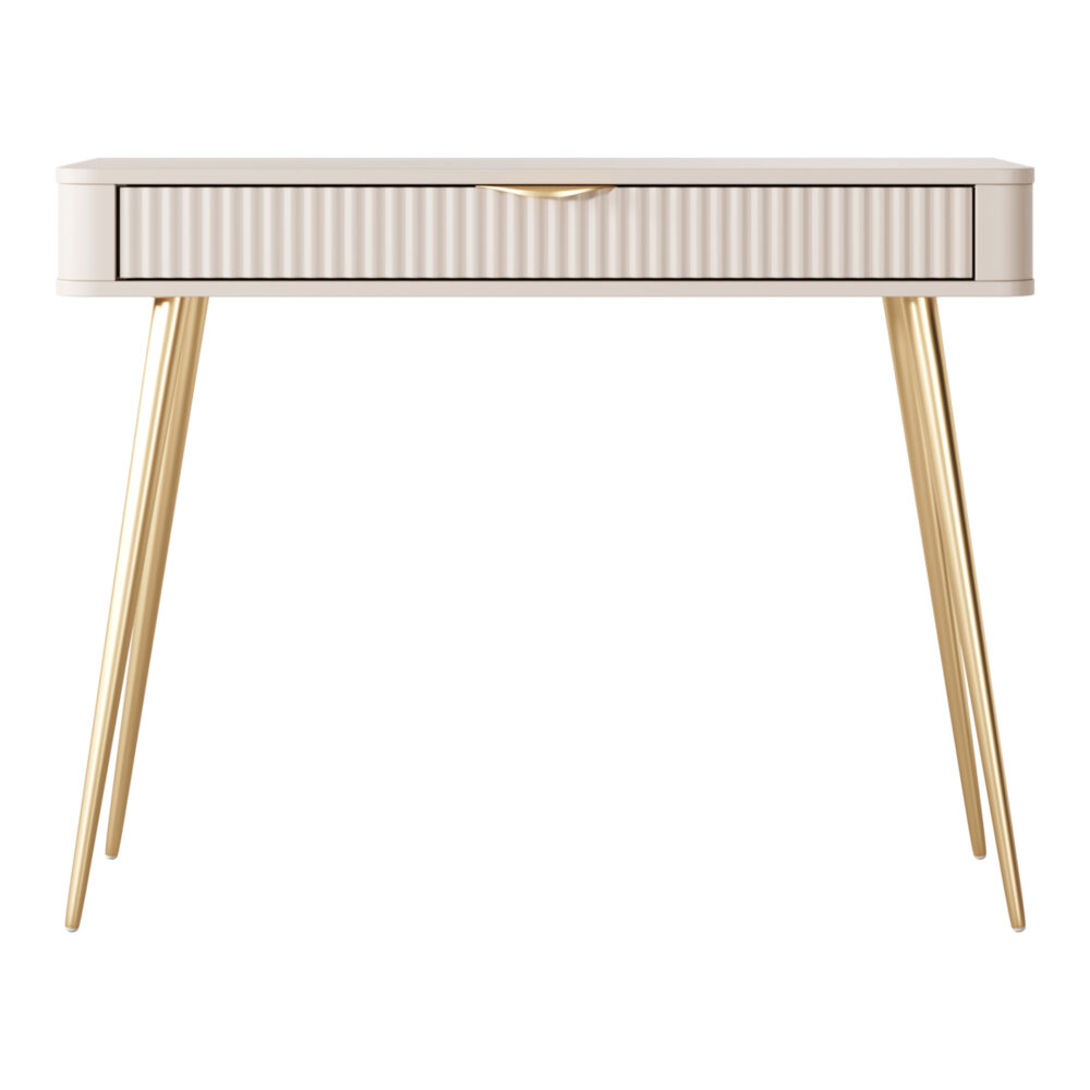 Schminktisch LEKNES - Beige - mit Schublade – Bild 7