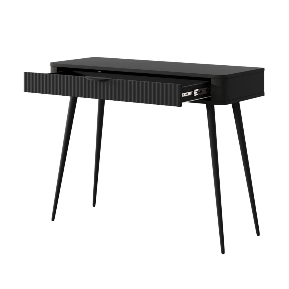 Schminktisch LEKNES - Schwarz - mit Schublade – Bild 4