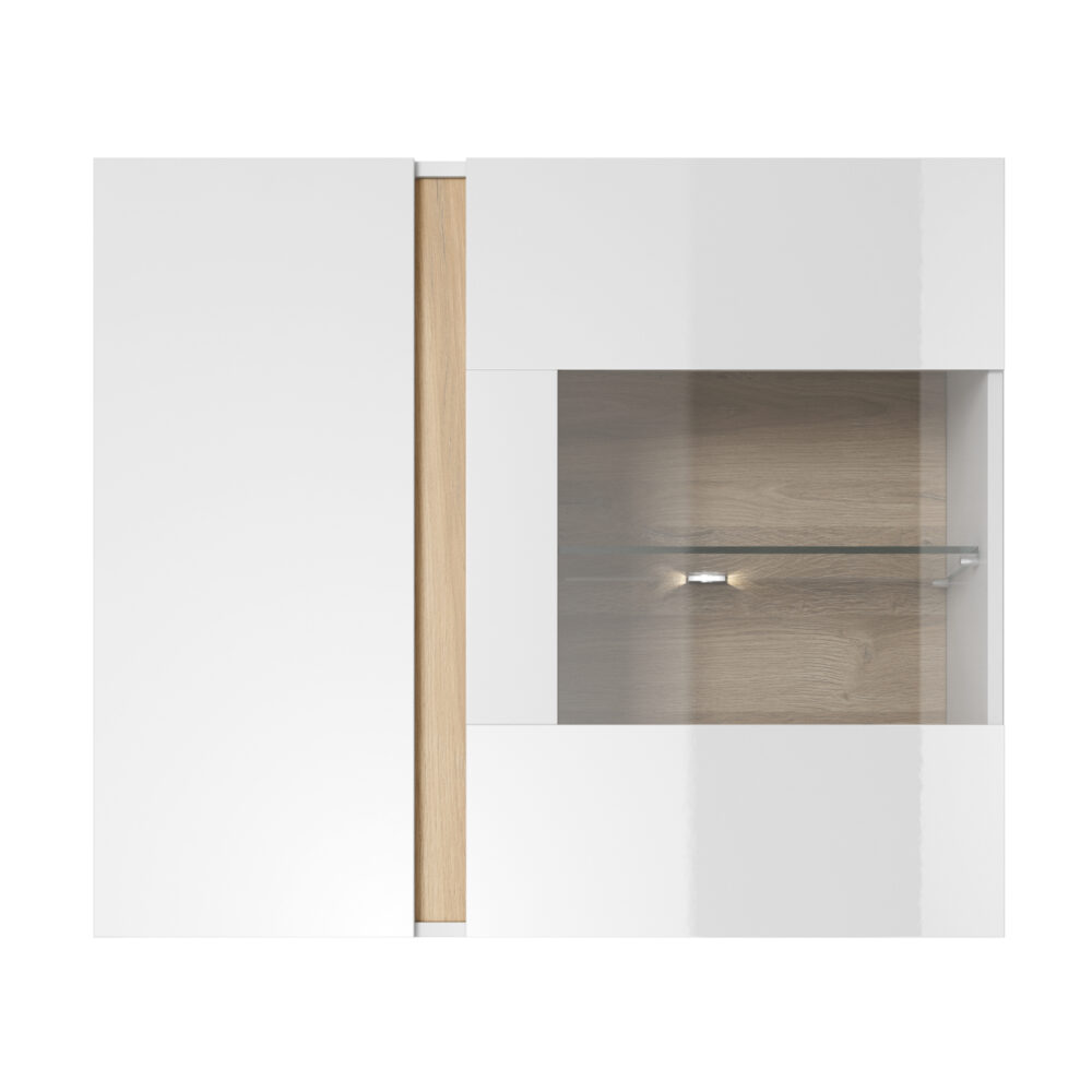 Hängeschrank ANDEBU - Eiche - Weiß matt/hochglanz - Soft-Close – Bild 6