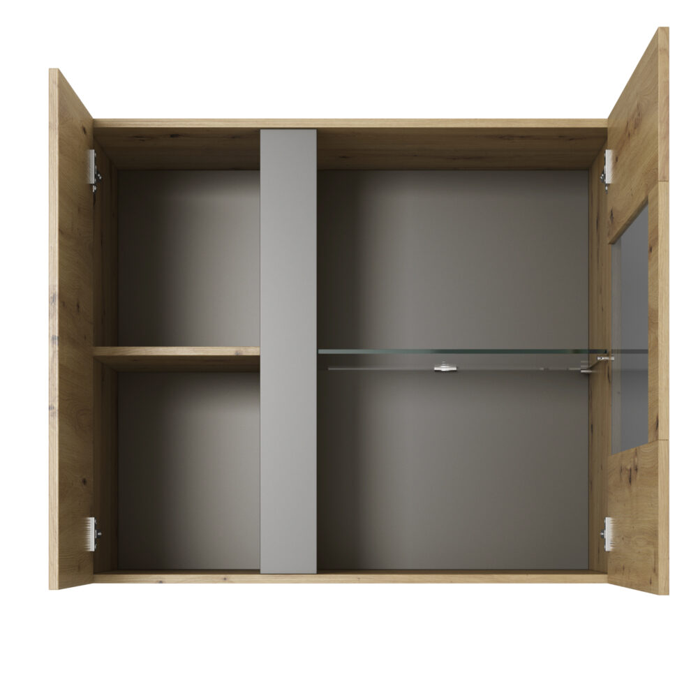 Hängeschrank ANDEBU - Eiche - Graphitgrau - Soft-Close – Bild 3