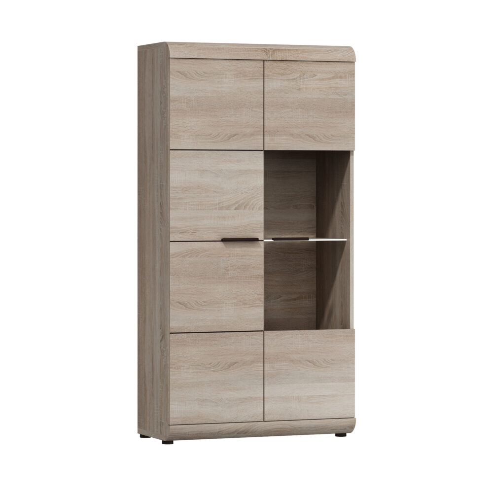 Vitrine LYNGDAL - Sonoma-Eiche - mit Glas – Bild 1