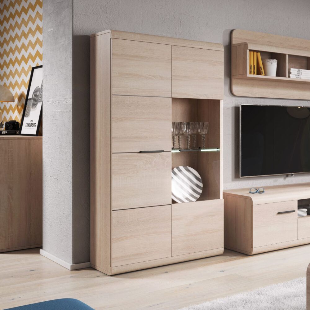 Vitrine LYNGDAL - Sonoma-Eiche - mit Glas – Bild 2