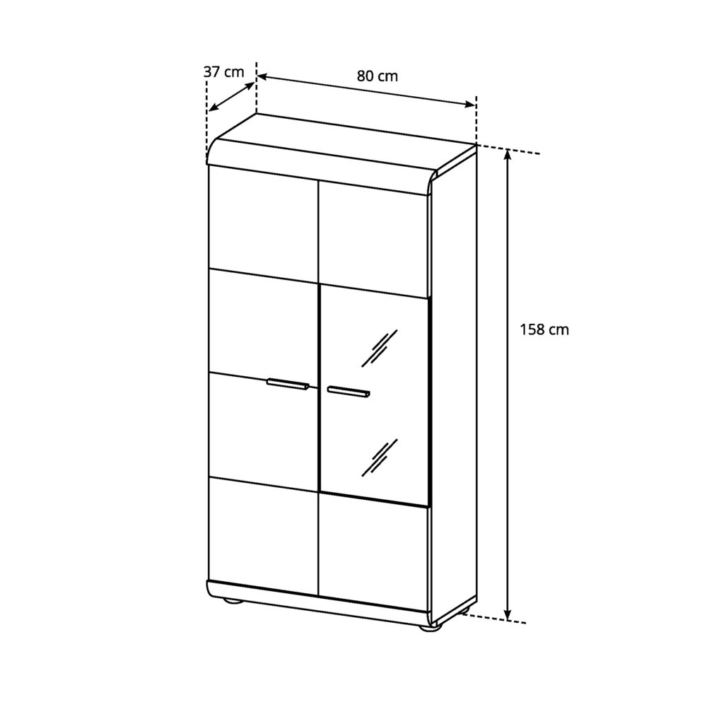Vitrine LYNGDAL - Sonoma-Eiche - mit Glas – Bild 3