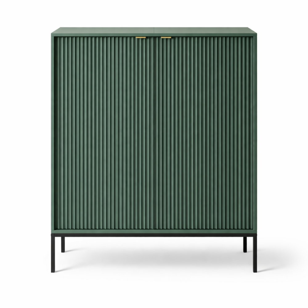 Kommode NANAIMO K104 - Grün - Goldene Griffe - Breite 104 cm, Höhe 125 cm, Tiefe 39 cm – Bild 5
