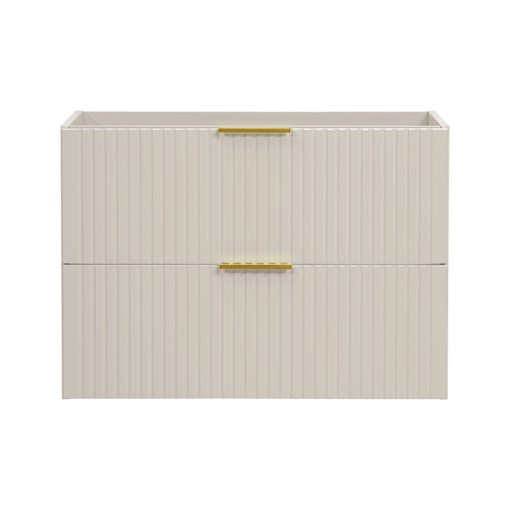 Hängeschrank mit Waschbecken und Arbeitsplatte ADEN – Kaschmir – Arbeitsplatte in Wotan-Eiche – 2 Schubladen – 80 x 75 x 46 cm – Bild 4