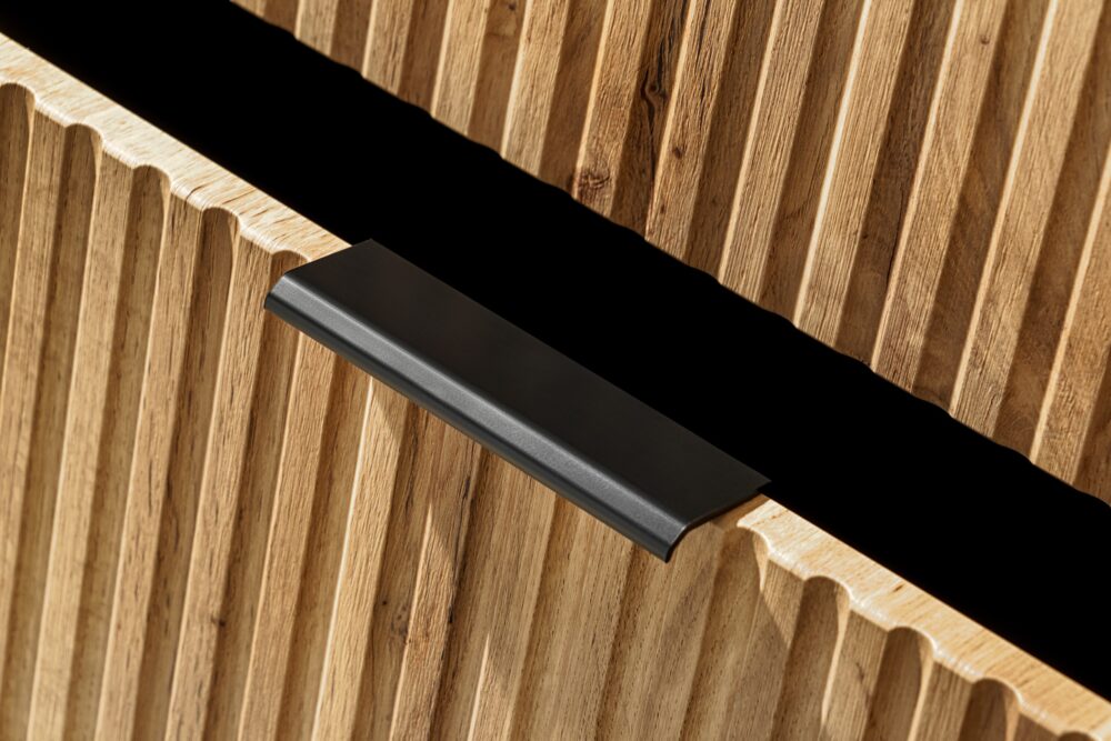 Hängeschrank mit Waschbecken und Arbeitsplatte ADEN – Wotan-Eiche – gefräste Fronten – 2 Schubladen – 80 x 75 x 46 cm – Bild 6
