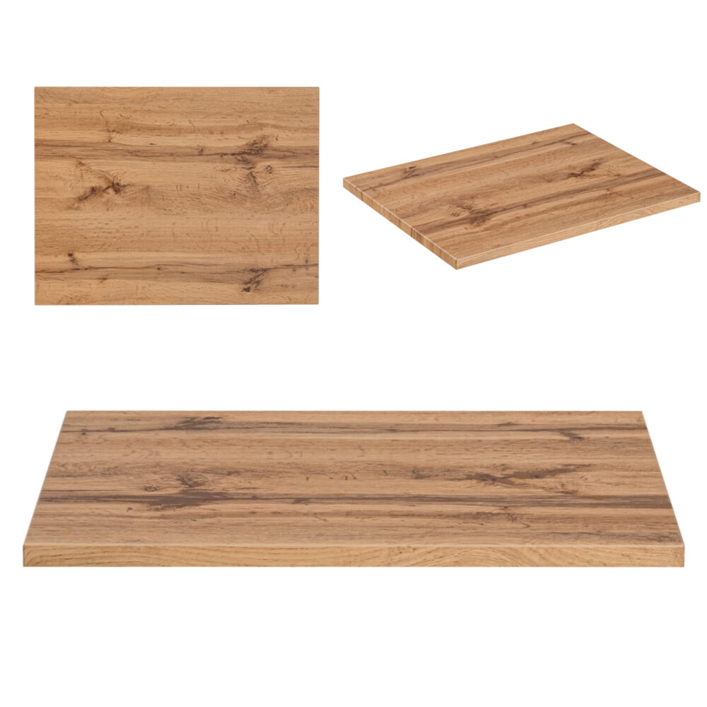 Hängeschrank unter dem Waschbecken mit Arbeitsplatte ADEN – Kaschmir – Arbeitsplatte in Wotan-Eiche – 2 Schubladen – 80 x 60 x 46 cm – Bild 6