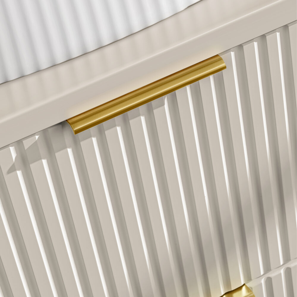 Hängeschrank unter dem Waschbecken mit Arbeitsplatte ADEN – Kaschmir – Arbeitsplatte in Wotan-Eiche – 2 Schubladen – 80 x 60 x 46 cm – Bild 8