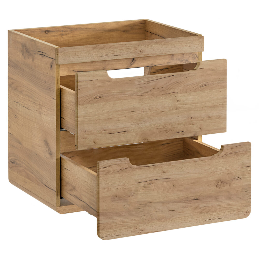 Hängeschrank mit Waschbecken und Siphon ARVIDA – Eiche – 2 Schubladen – 60 x 59 x 46 cm – Bild 3