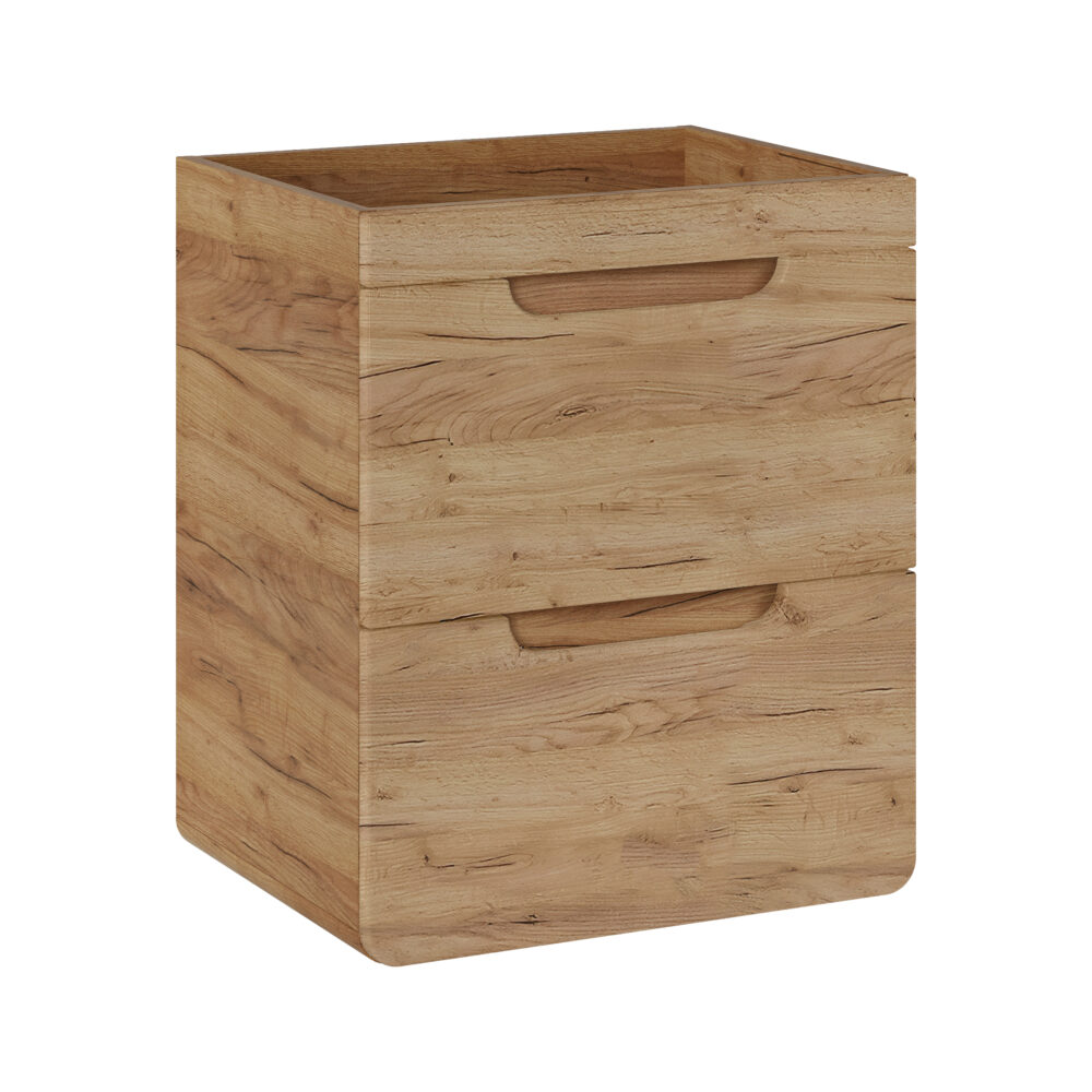 Hängeschrank mit Waschbecken und Siphon ARVIDA – Eiche – 2 Schubladen – 60 x 59 x 46 cm – Bild 4