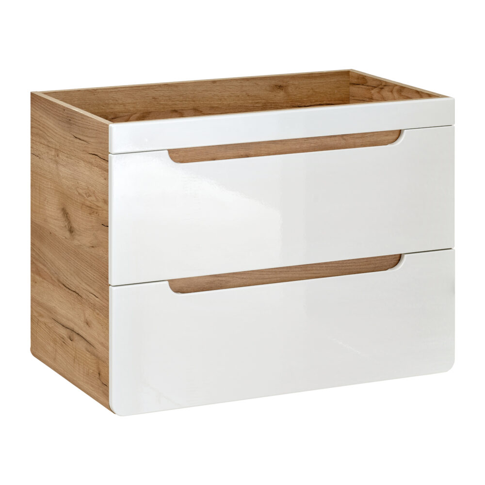 Hängeschrank mit Waschbecken und Siphon ARVIDA – Weiß – 2 Schubladen – 60 x 59 x 46 cm – Bild 3