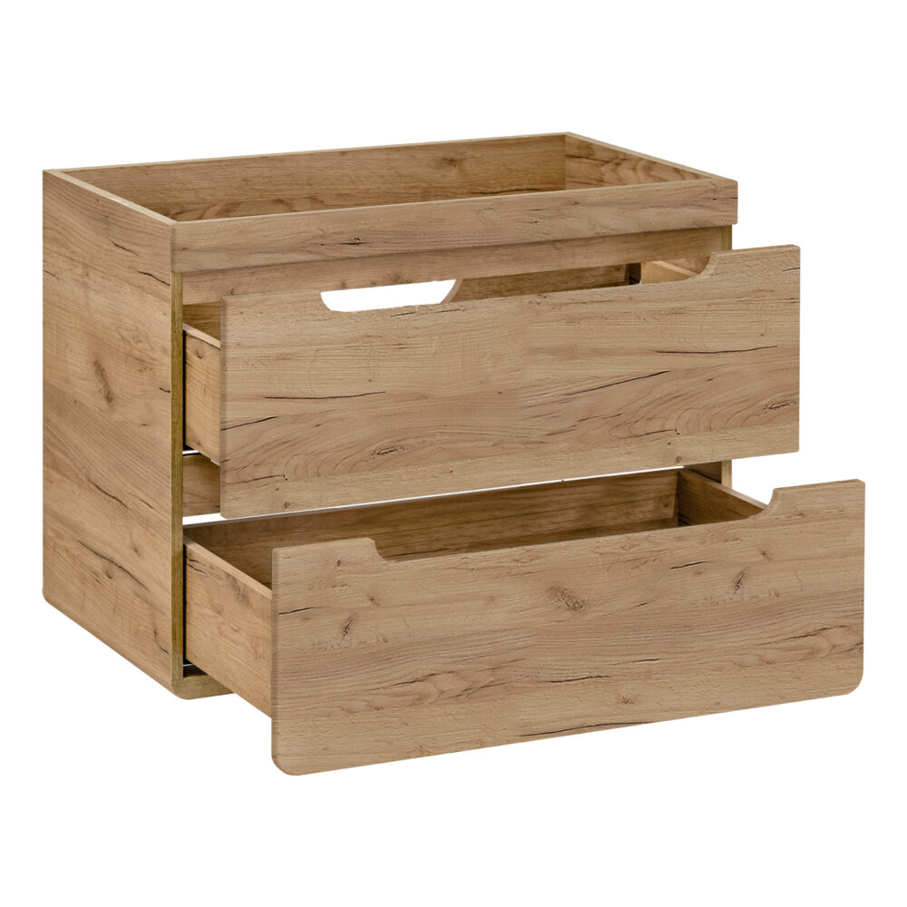 Hängeschrank mit Waschbecken und Siphon ARVIDA – Eiche – 2 Schubladen – 80 x 59 x 46 cm – Bild 3