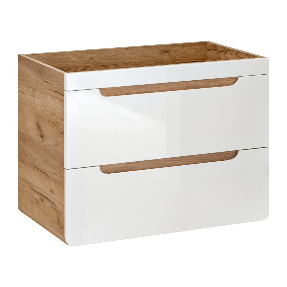 Hängeschrank mit Waschbecken und Siphon ARVIDA – Weiß – 2 Schubladen – 80 x 59 x 46 cm – Bild 5