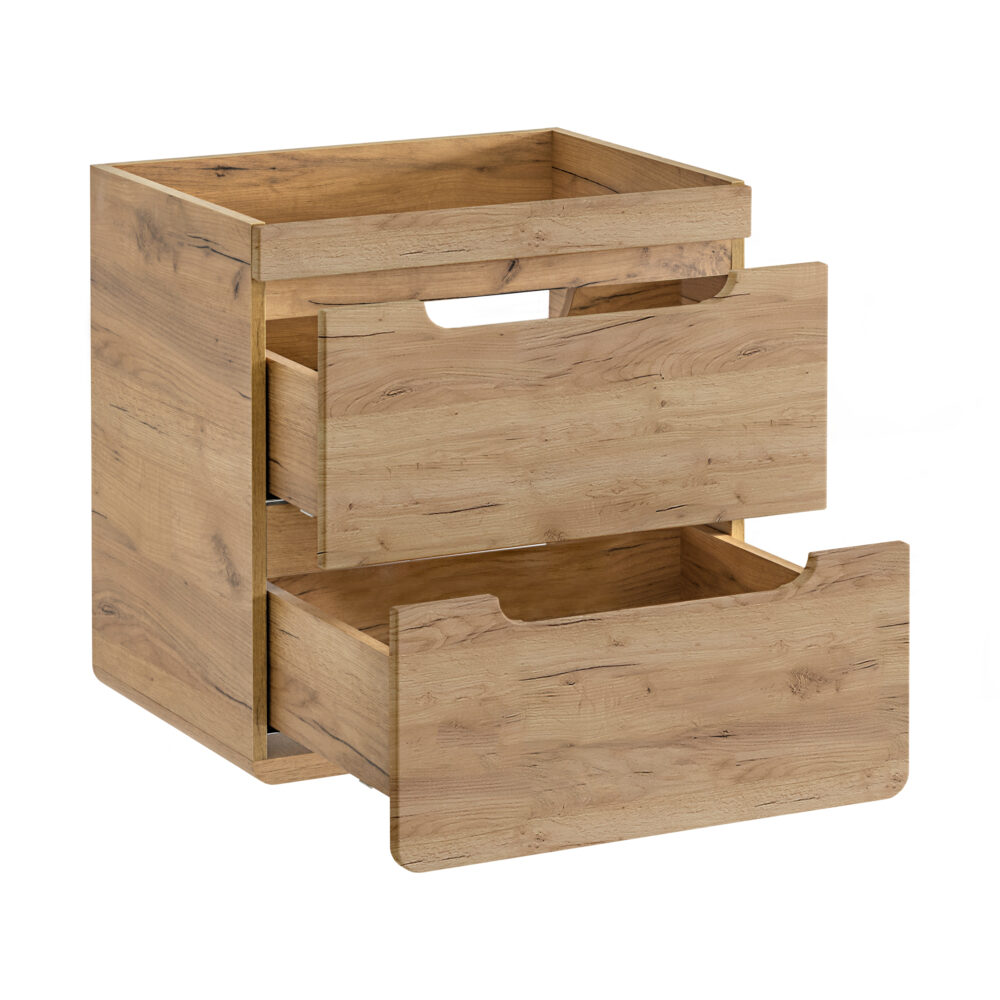 Hängeschrank unter dem Waschbecken ARVIDA – Eiche – 2 Schubladen – 60 x 59 x 46 cm – Bild 3