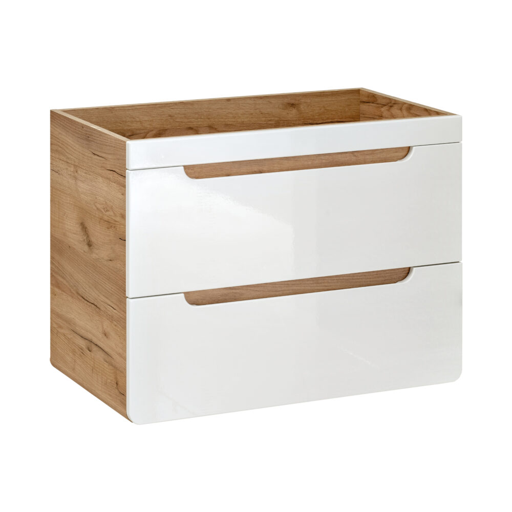 Hängeschrank unter dem Waschbecken ARVIDA – Weiß – 2 Schubladen – 60 x 59 x 46 cm