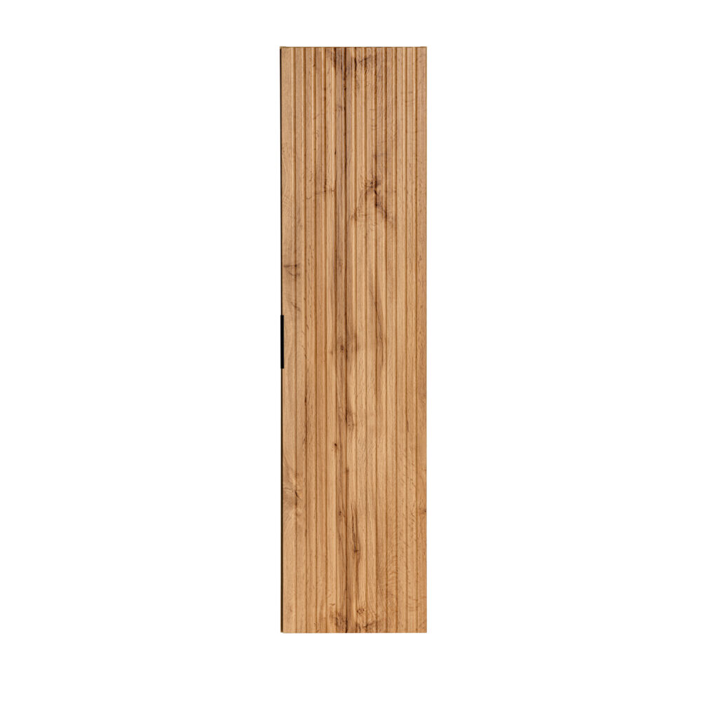 Hoher Badezimmer-Hängeschrank ADEN – Wotan-Eiche – gefräste Fronten – 35 x 140 x 25 cm – Bild 5
