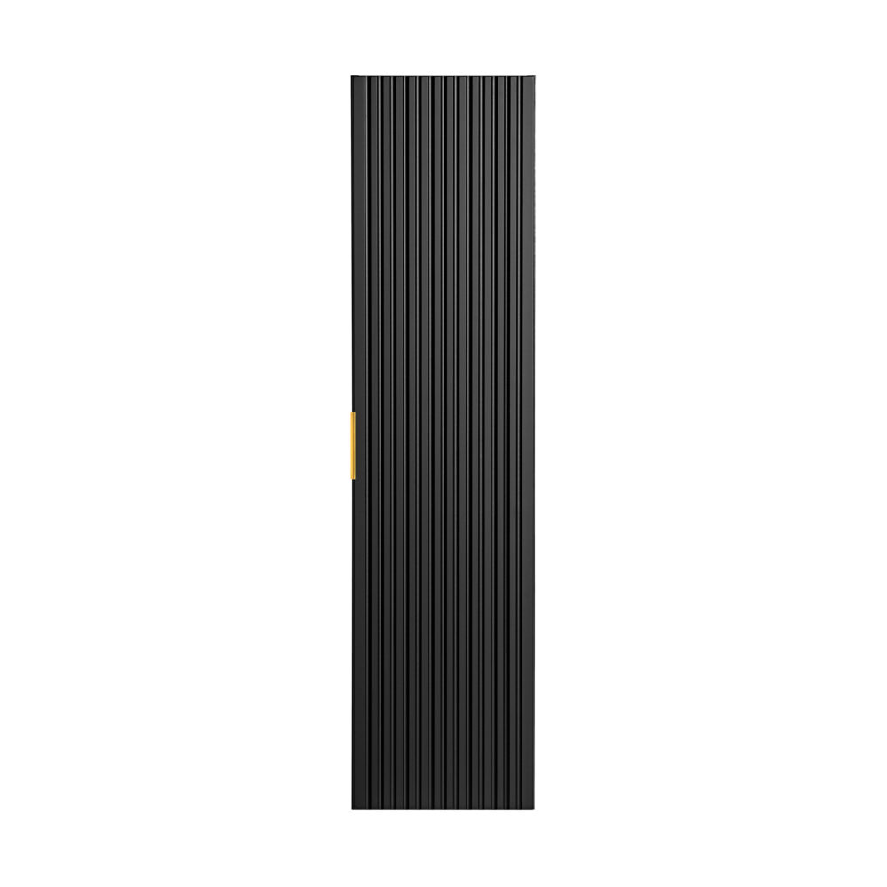Hoher Badezimmer-Hängeschrank ADEN – Schwarz – gefräste Fronten – 35 x 140 x 25 cm – Bild 6