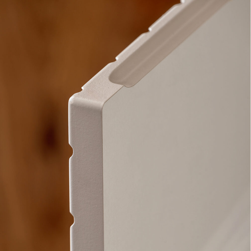 Hoher Badezimmer-Hängeschrank NALVIK – Kaschmir – 2 Türen – gefräste Fronten – 30 x 140 x 25 cm – Bild 7