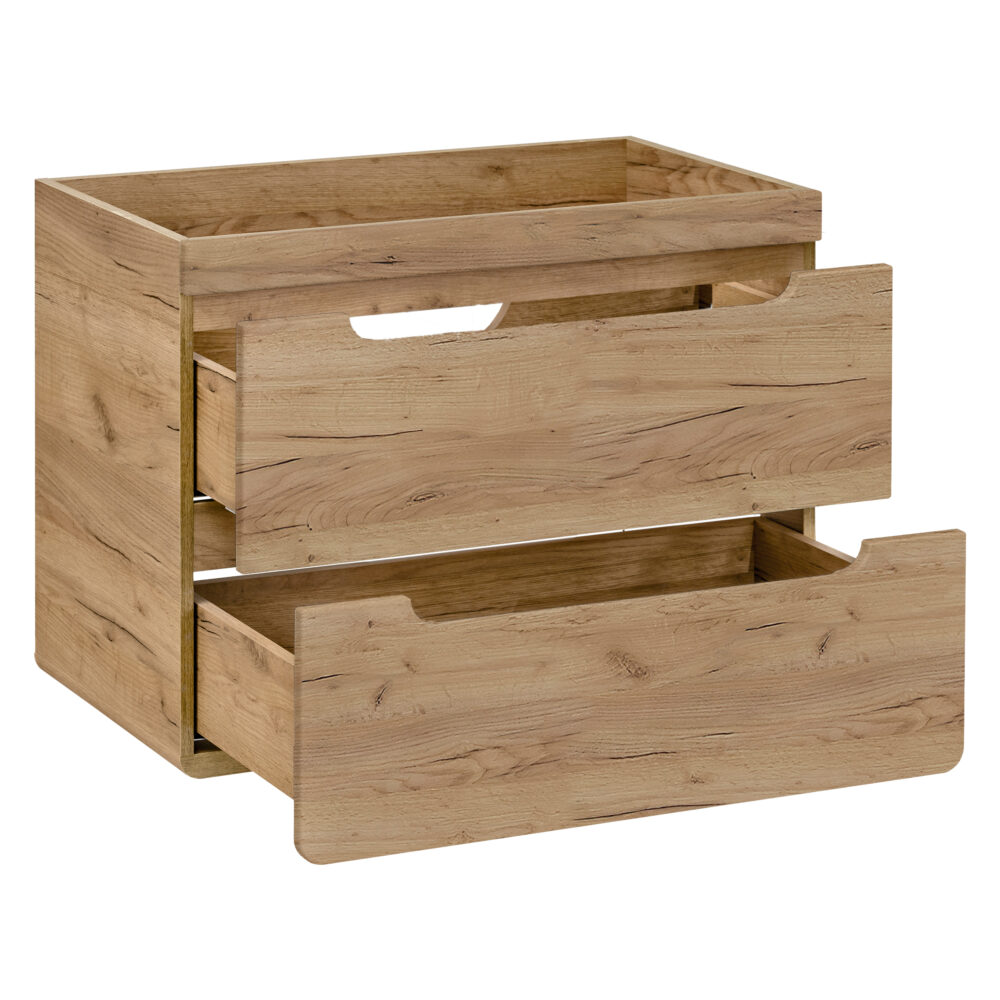 Hängeschrank unter dem Waschbecken ARVIDA – Eiche – 2 Schubladen – 80 x 59 x 46 cm – Bild 3