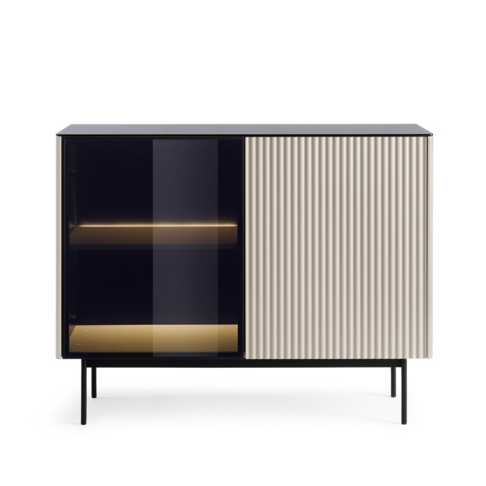 Kommode Olden – Kaschmir – mit Glastüren – 107 x 84 x 39 cm – Bild 6