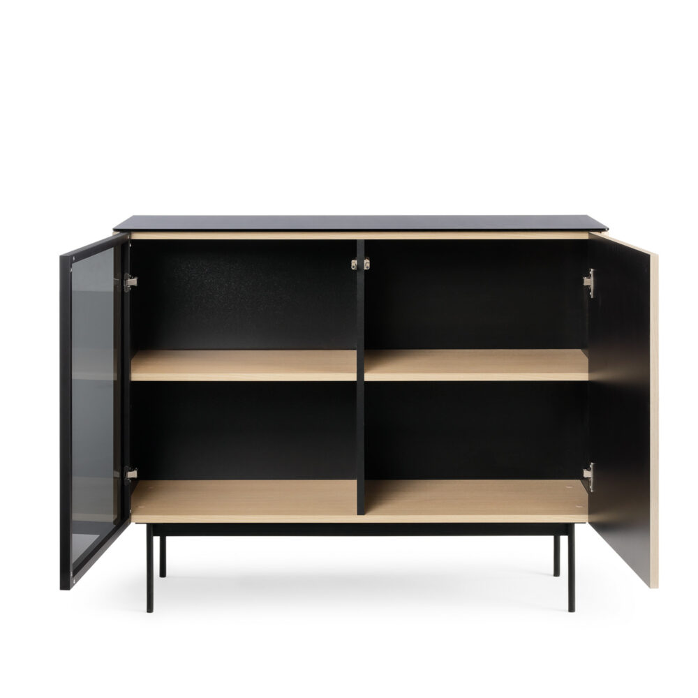 Kommode Olden – Vicenza-Eiche – mit Glastüren – 107 x 84 x 39 cm – Bild 4